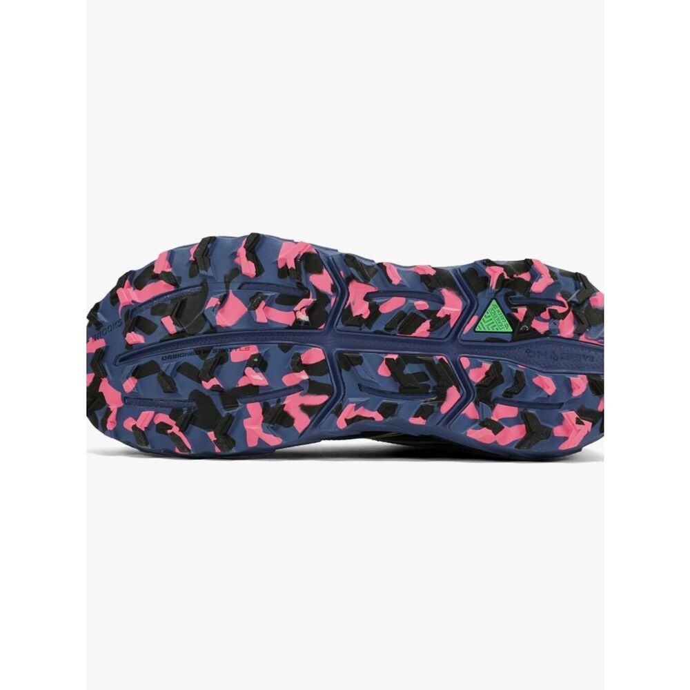 NEW Brooks Cascadia 18 GTX 1204151B464 Blue/Pink Trail Shoes Women's 8.5 US - Picture 3 of 5